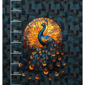 STAINED GLASS WZ.9 - Paneel (75cm x 80cm) leichte Maschenware angeraut