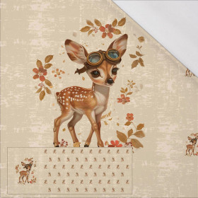 FAWN STEAMPUNK FOREST - SINGLE JERSEY panoramisches Paneel (60cm x 155cm)