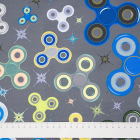 SPINNERS / grau - Wasserabweisende Webware