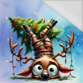 Christmas animal wz. 9 - Panel (60cm x 50cm)  Polster- Velours