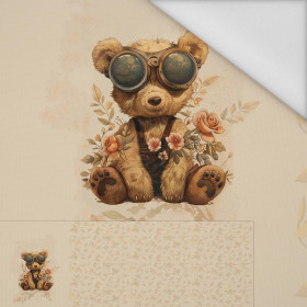 BEAR STEAMPUNK FOREST M. 2 - panoramisches Paneel  Wasserabweisende Webware (60cm x 155cm)
