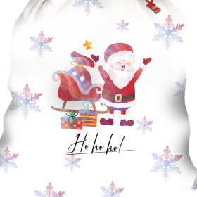 FRÖHLICHER WEIHNACHTSMANN / ho ho ho (WEIHNACHTSFREUNDE) - Baumwoll Webware Panel / Größe nach Wahl