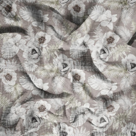 WHITE FLOWERS Ms. 3 - Baumwoll Musselin