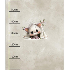 WINTER ANIMALS wz.14 - Paneel (60cm x 50cm) Hydrophober angerauter Wintersweat