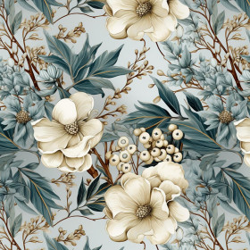 WINTER FLOWERS WZ.1 - Baumwoll Webware