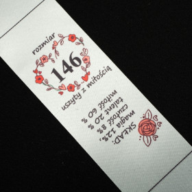 Mädchen Textillabel - Größe 146 - 4 Stck Set
