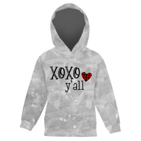 KINDER HOODIE (ALEX) - XO XO Y’ALL (BE MY VALENTINE) / EIS - Nähset