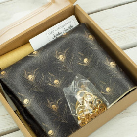 BEUTELTASCHE -  GOLDENE PFAUENAUGEN