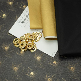BEUTELTASCHE -  GOLDENE PFAUENAUGEN