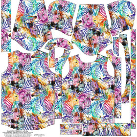 KINDERPARKA (ARIEL) - REGENBOGEN ZEBRAS - Nähset