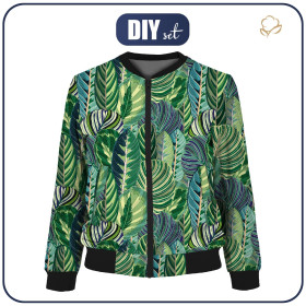DAMEN BOMBERJACKE (KAMA) - GRÜNER DSCHUNGEL Ms. 1 (VINTAGE) - Nähset L