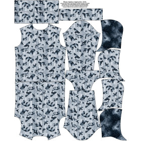HERREN HOODIE (COLORADO) - TIERE MIX (GALAKTISCHE TIERE) / grau - Nähset