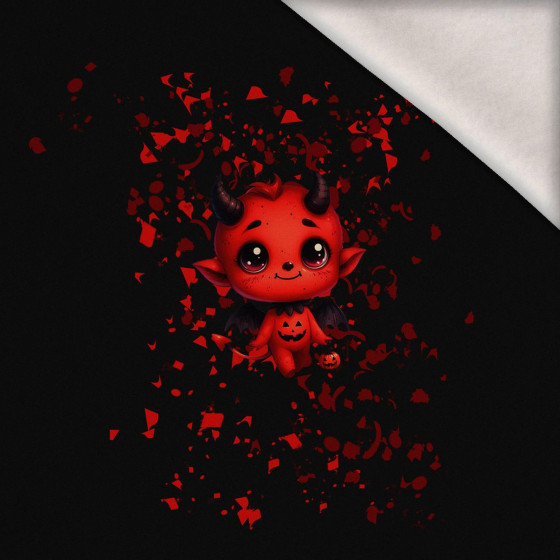 DEVIL CUTE HALLOWEEN WZ. 2 - Paneel (60cm x 50cm) Wintersweat angeraut mit Elastan ITY