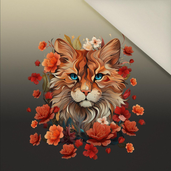 ANIMALS MANDALA wz.5 - Panel (60cm x 50cm)  Polster- Velours