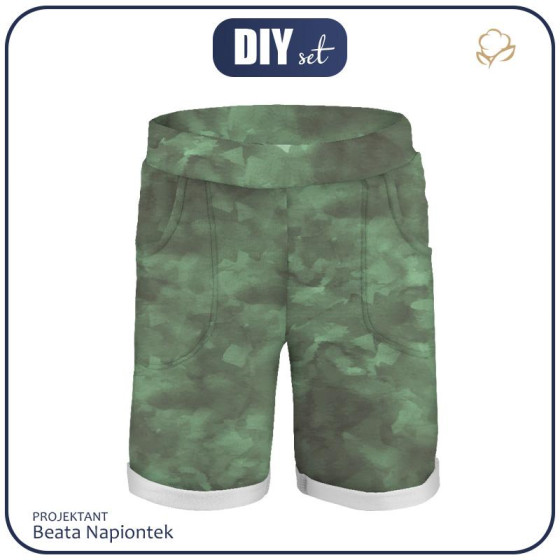 KURZE KINDERHOSE (RIO) - CAMOUFLAGE m. 2 / olive - Sommersweat