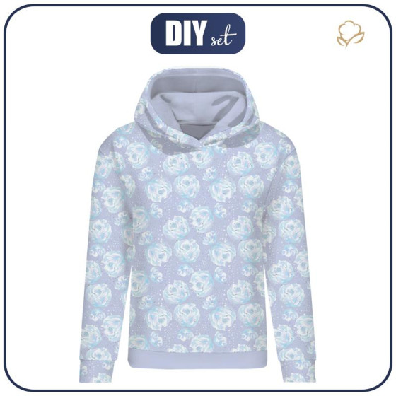 CLASSIC DAMEN HOODIE (POLA) - EISBLUMEN (VERZAUBERTER WINTER) - Sommersweat 