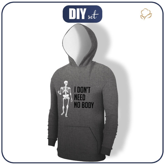 HERREN HOODIE (COLORADO) - I DON'T NEED NO BODY - Nähset