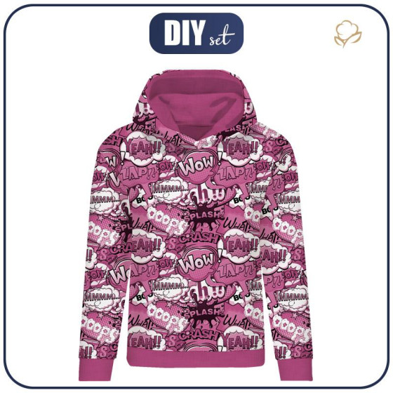 CLASSIC DAMEN HOODIE (POLA) - COMICS (rosa) - Sommersweat 