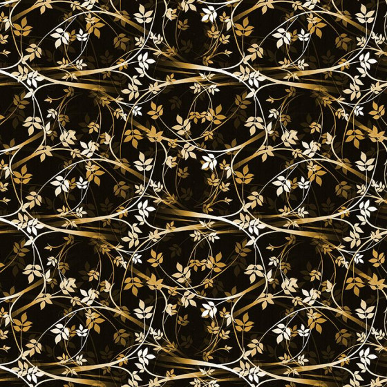 BLÄTTER Ms. 2 (gold) / schwarz