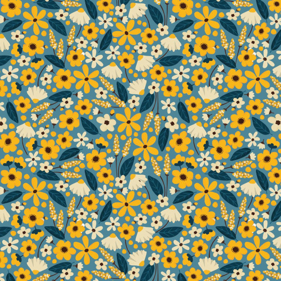 BLÜMCHEN M. 2 / blau-YELLOW