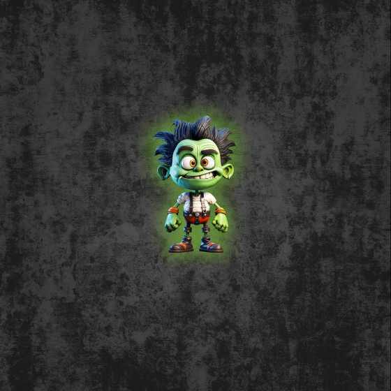 FRANKENSTEIN cute halloween wz.7- panel (60cm x 50cm) tkanina wodoodporna