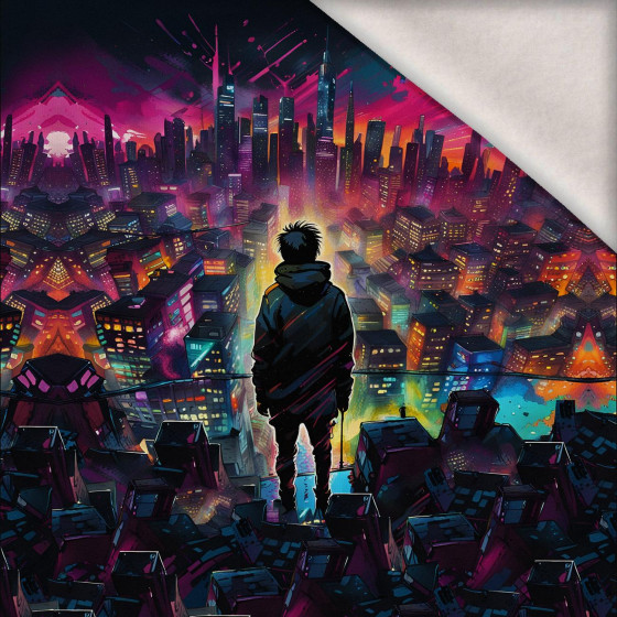 NEON GALAXY WZ.6 - panel (60cm x 50cm) Wintersweat angeraut mit Elastan ITY