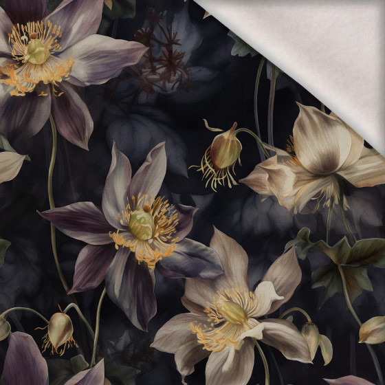 PASTEL FLOWERS WZ.3 - Wintersweat angeraut mit Elastan ITY