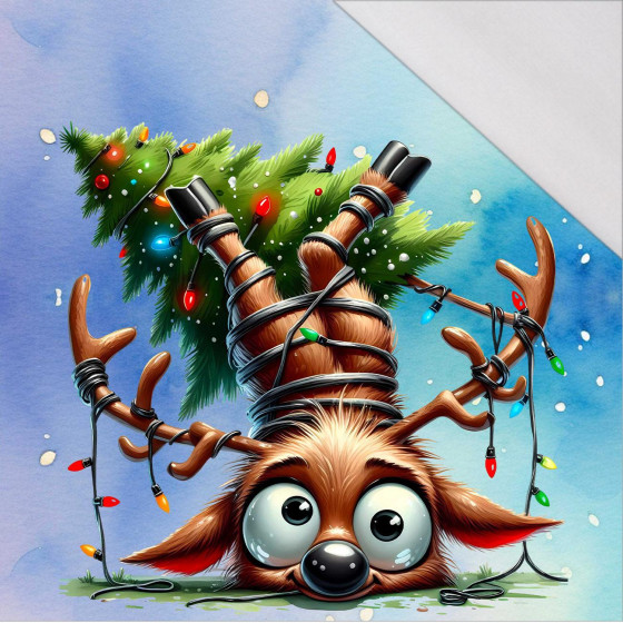 Christmas animal wz. 9 - panel (60cm x 50cm) SINGLE JERSEY 
