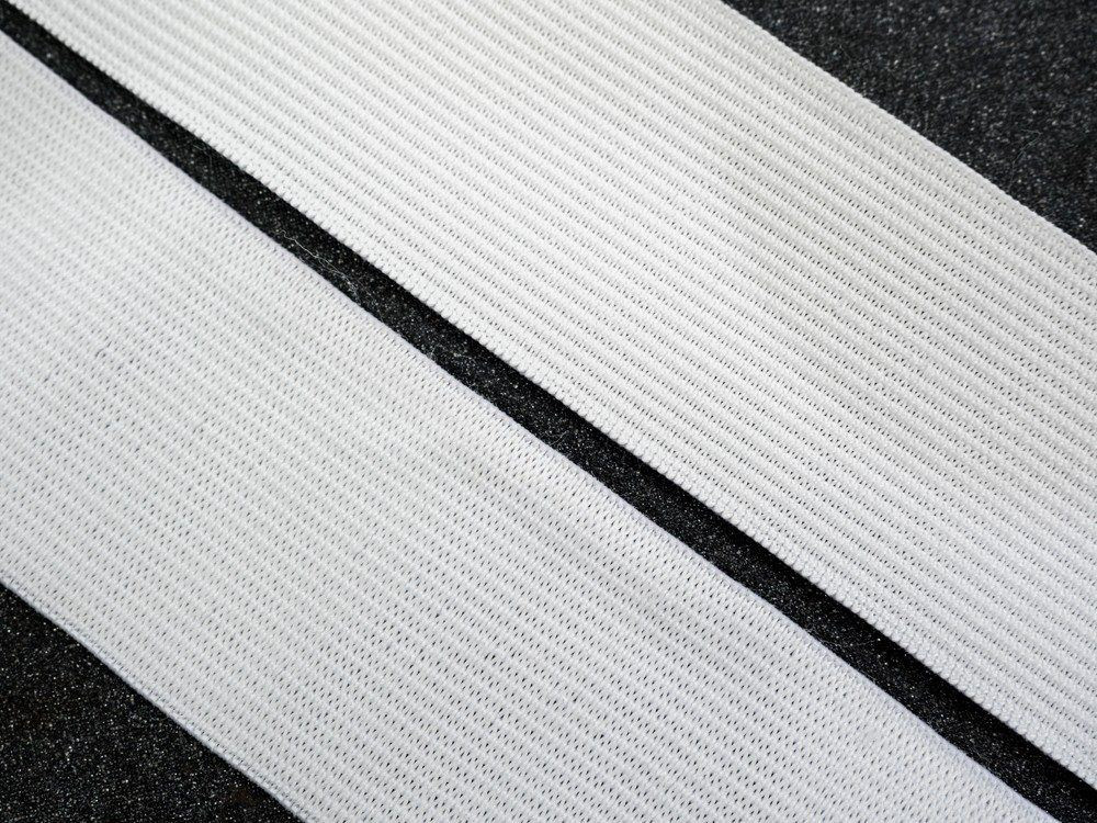Guma pletená plochá  40mm - BÍLÁ