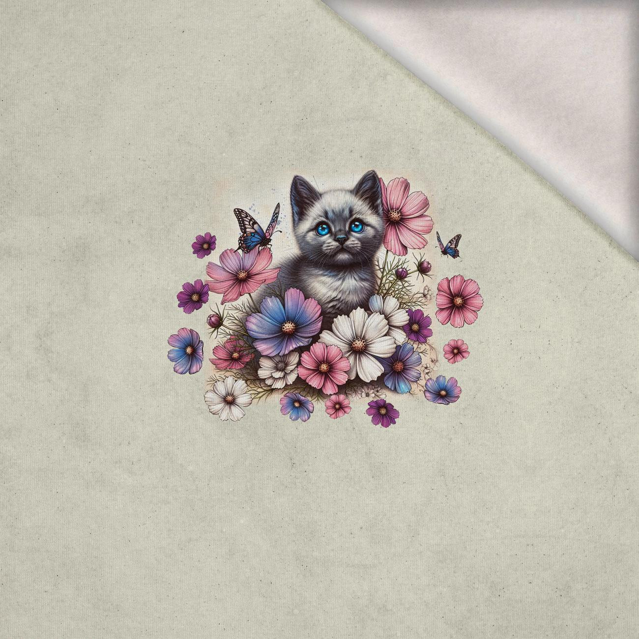 ANIMALS CUTE wz.8 - panel (60cm x 50cm) teplákovina počesaná s elastanem ITY