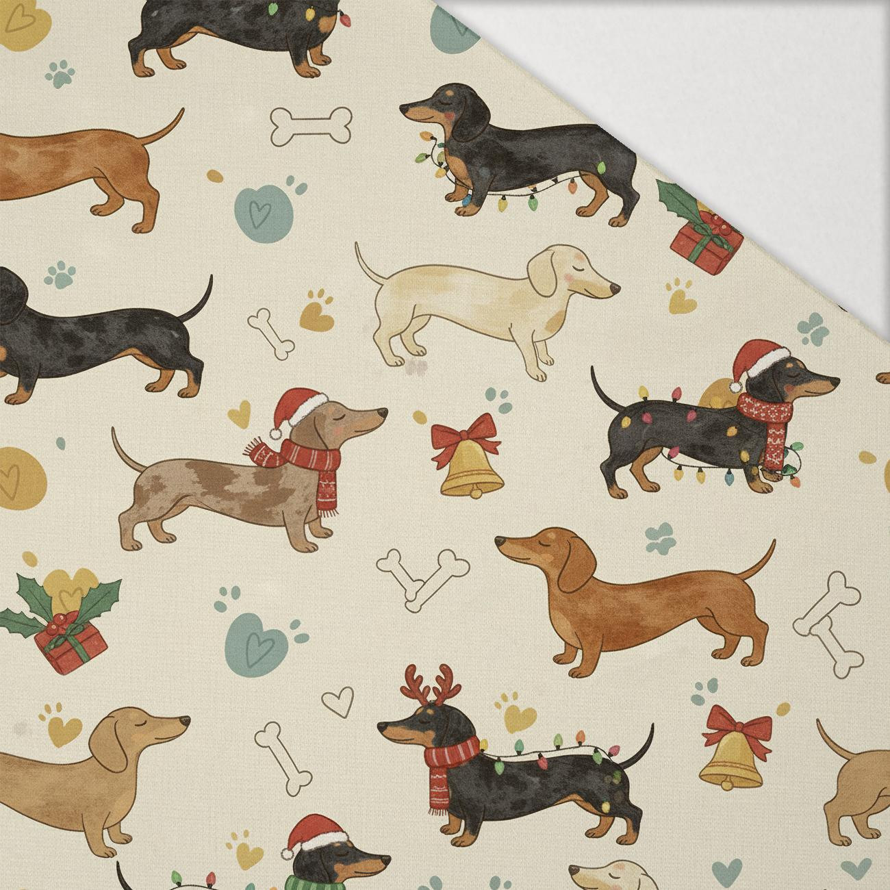 CHRISTMAS DOGS VZ. 2 - Hydrofobní česaná teplákovina