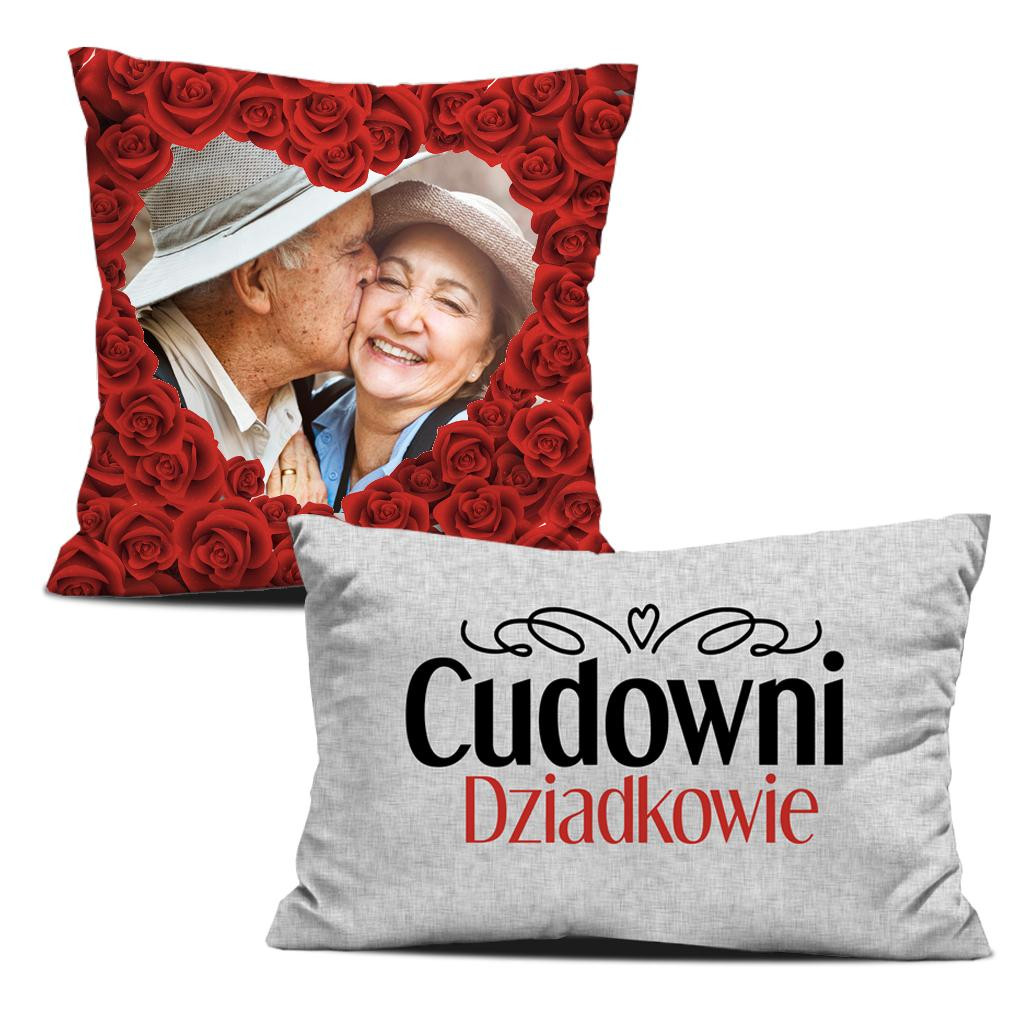 OZDOBNÉ POLŠTÁŘE - CUDOWNI DZIADKOWIE - S VLASTNÍM POTISKEM - Sada šití 