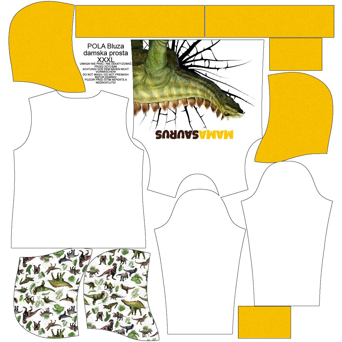 DÁMSKA MIKINA (POLA) CLASSIC S KAPUCÍ - MAMASAURUS -  teplákovina