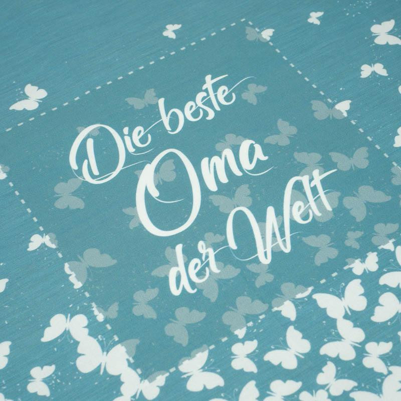 Die beste Oma der Welt/ motylki- panel tkanina bawełniana (50cmx75cm)