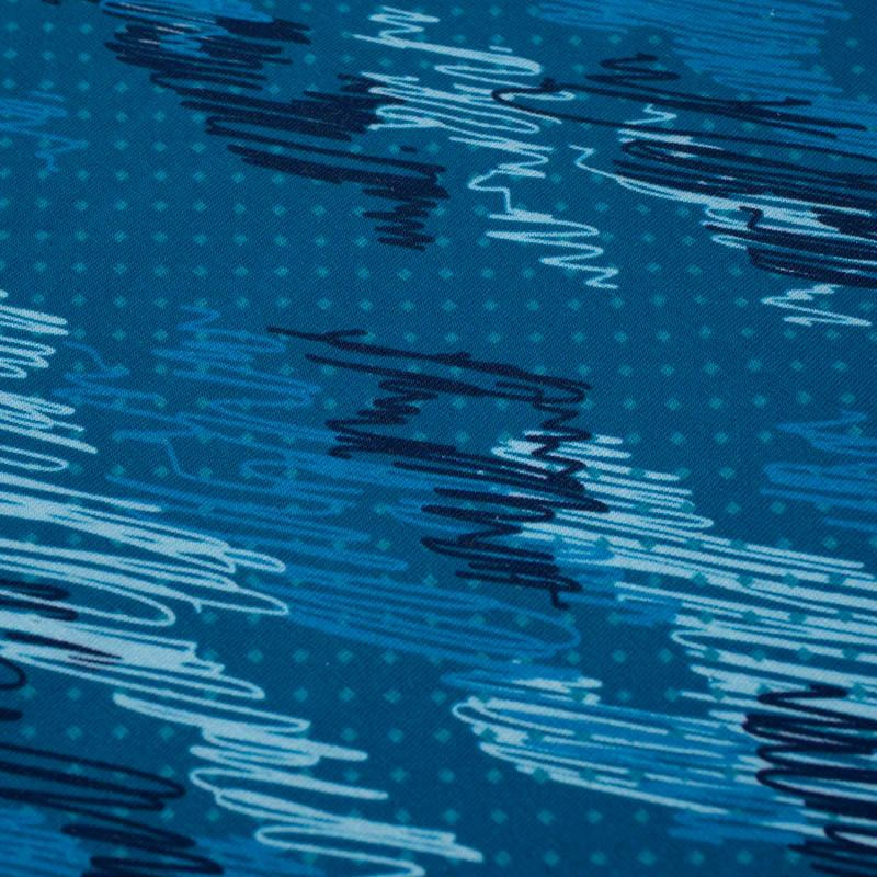 MORO - čmáranice / classic blue - organický úplet single jersey s elastanem