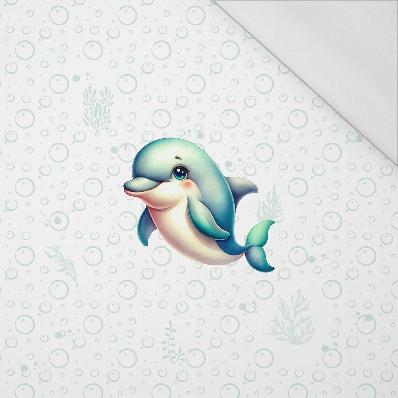 DOLPHIN (SEA ANIMALS M. 2) - panel (60cm x 50cm) SINGLE JERSEY