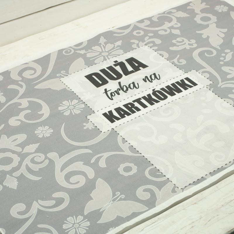 Duża torba na kartkówki / etno - panel tkanina bavlněná