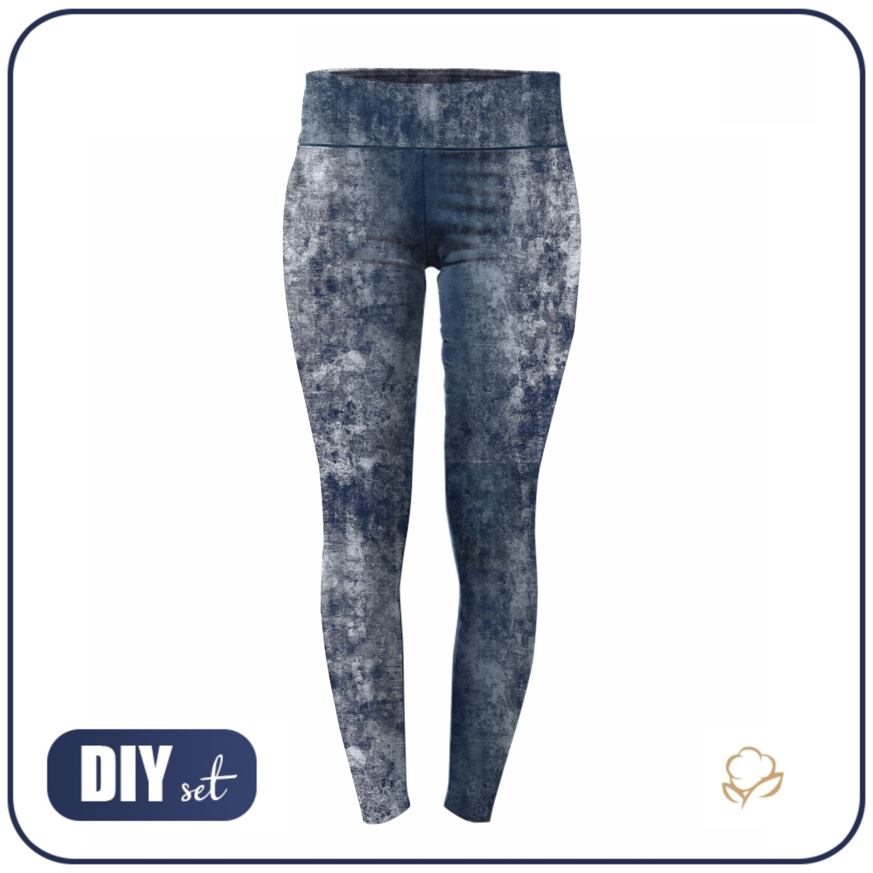 Sportovní legíny - GRUNGE (navy)