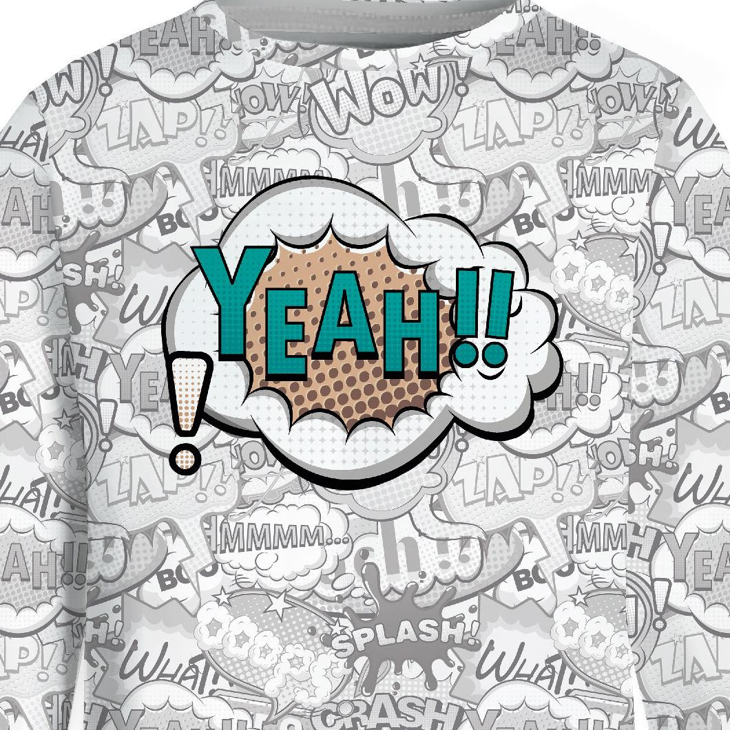 LONGSLEEVE - KOMIKS / yeah (barevný) - single jersey