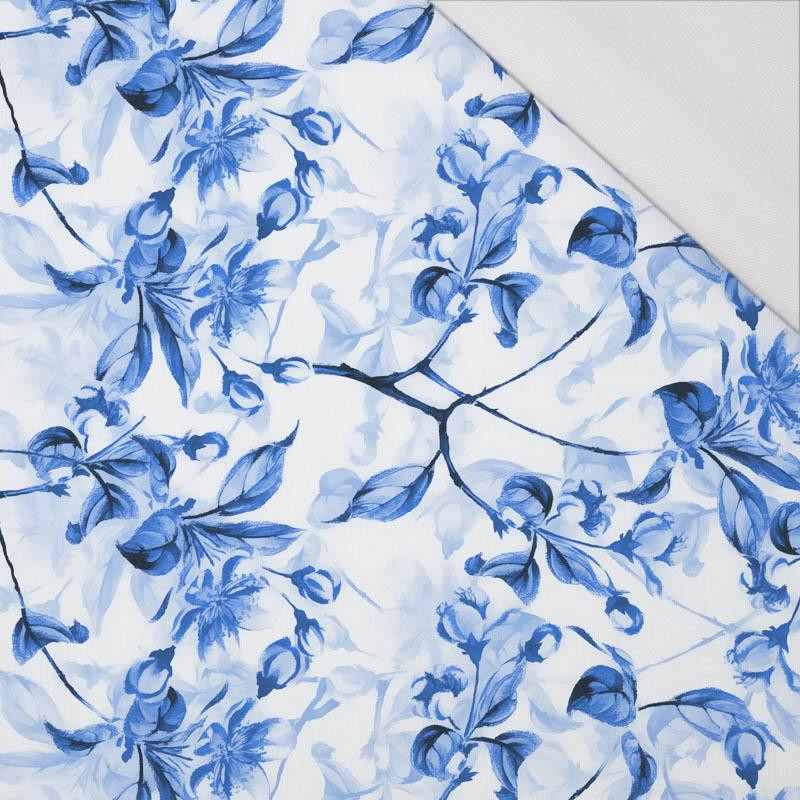 KVĚTY JABLONĚ vz. 1 (classic blue) - organický úplet single jersey s elastanem
