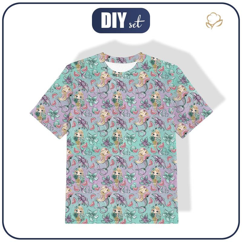 DĚTSKÉ TRIČKO - MOŘSKÉ PANNY A VODNÍ MELOUNY - single jersey