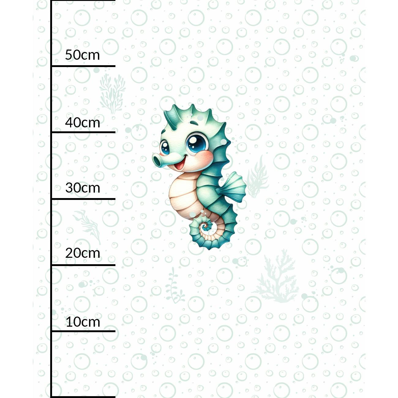SEAHORSE (SEA ANIMALS M. 2) - Paneel (60cm x 50cm) bavlněná tkanina