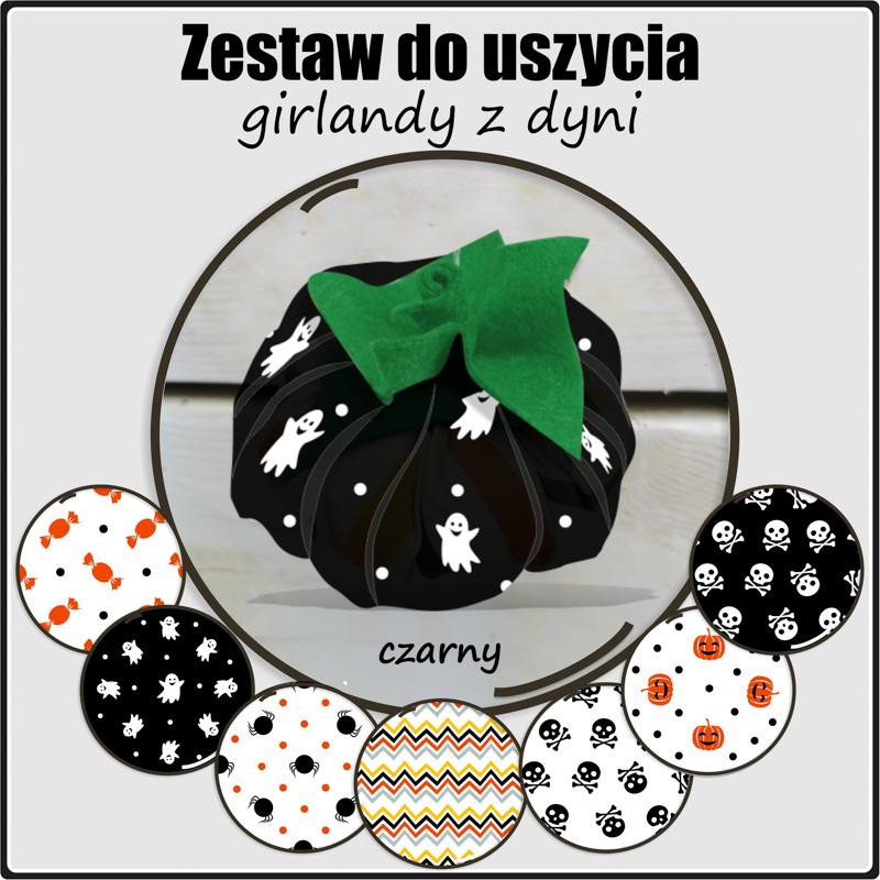 Girlanda z dýně / černá – Sada