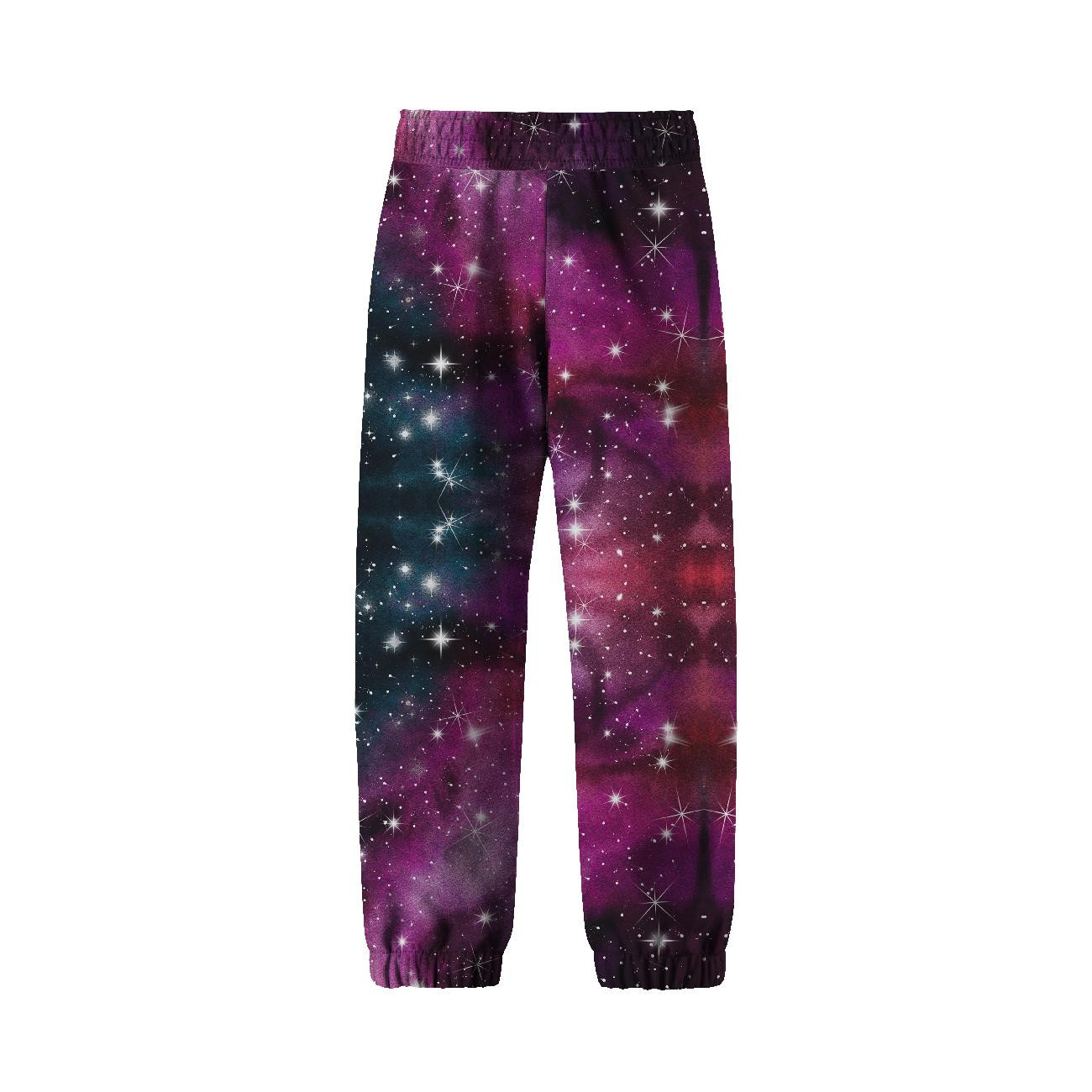 SOFTSHELLOVÉ DĚTSKÉ KALHOTY (YETI) - Akvarelová galaxie Vz. 8 - Sada šití
