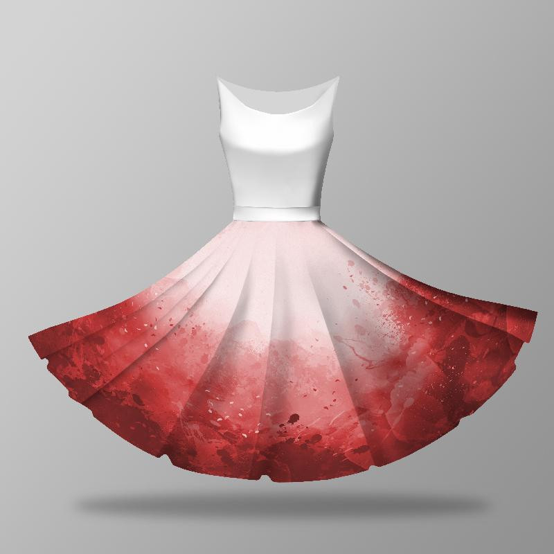SKVRNY (červený) - panel kolová sukně