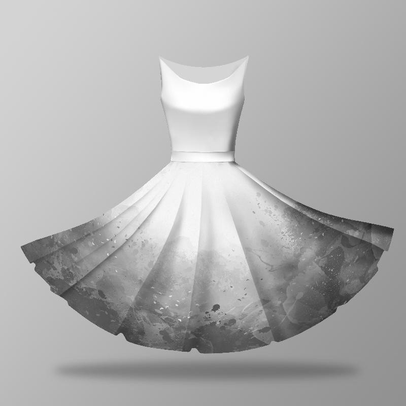 SKVRNY (šedý) - panel kolová sukně