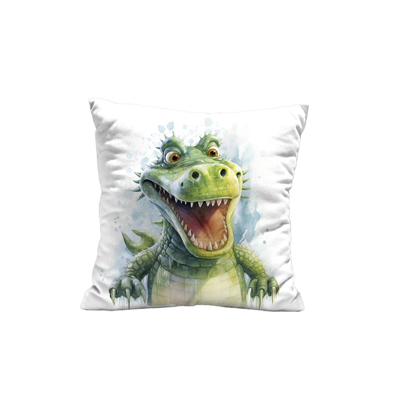 POLŠTÁŘ 45x45 - WATERCOLOR CROCODILE - Sada šití