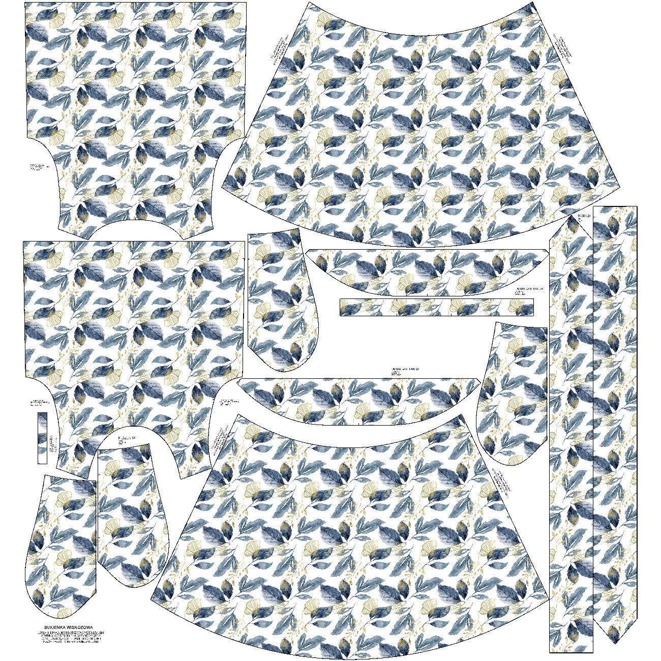 ŠATY "EMMA" - RETRO FLOWERS VZ. 5 - Jersey viskózový s elastanem 