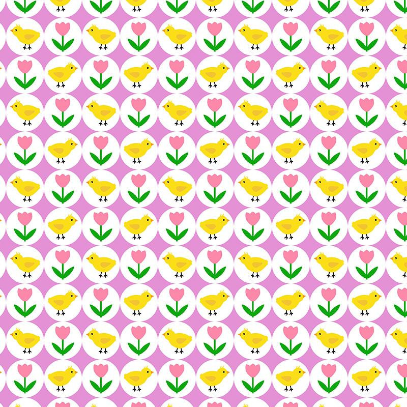 KUŘÁTKA  A TULIPÁNY/fialový