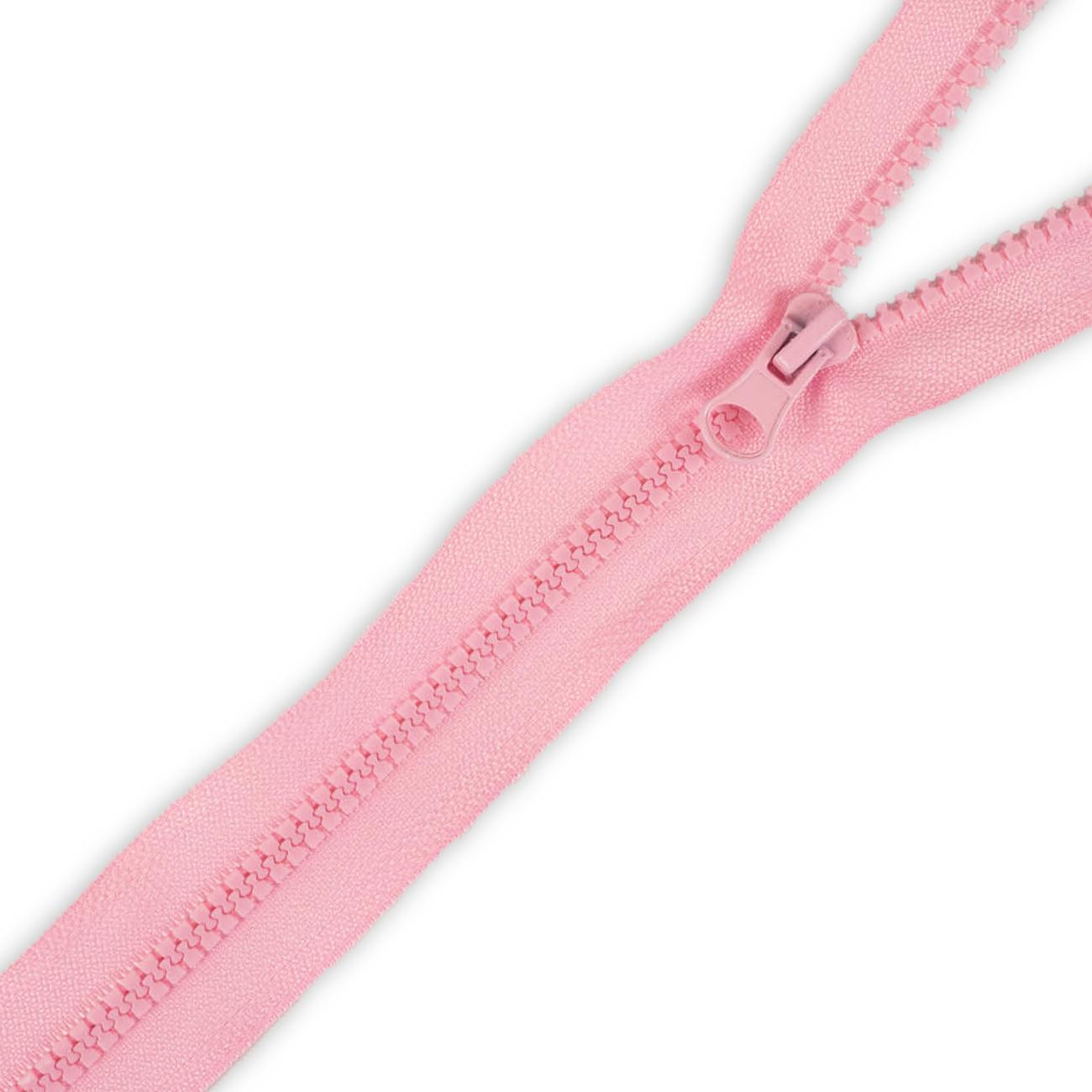 Kostěný zip 60cm dělitelný (Z)  - růžový
